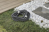 GF SRL, Aquapop Grey Easy 10, 10 Meter selbstverlängernder geflochtener Schlauch, hergestellt in Italien, mit Mini-Gartensprüher und Anschlüssen für die Gartenbewässerung, dunkelgrau