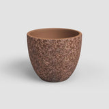 Artevasi Hestia Blumentöpfe, Blumentöpfe, dekorative Töpfe, komplexe Textur, handgefertigte Keramik, Terrakotta-Farbe, 17 cm