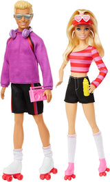 Barbie Fashionistas-Set mit 2 Modepuppen und 6 Accessoires, Barbie- und Ken-Modepuppen auf Rollen, Sammelfiguren zum 65. Jubiläum, HXK90 Naty Shop Dolls Standardtitel