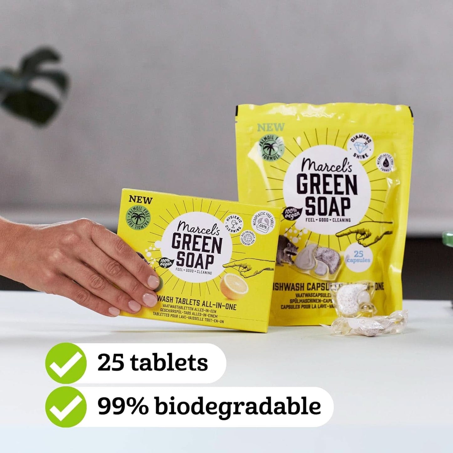 Marcel'S Green Soap Geschirrspültabs All-In-One – Grapefruit & Limette – 25 Stück Küchenreiniger Naty Shop