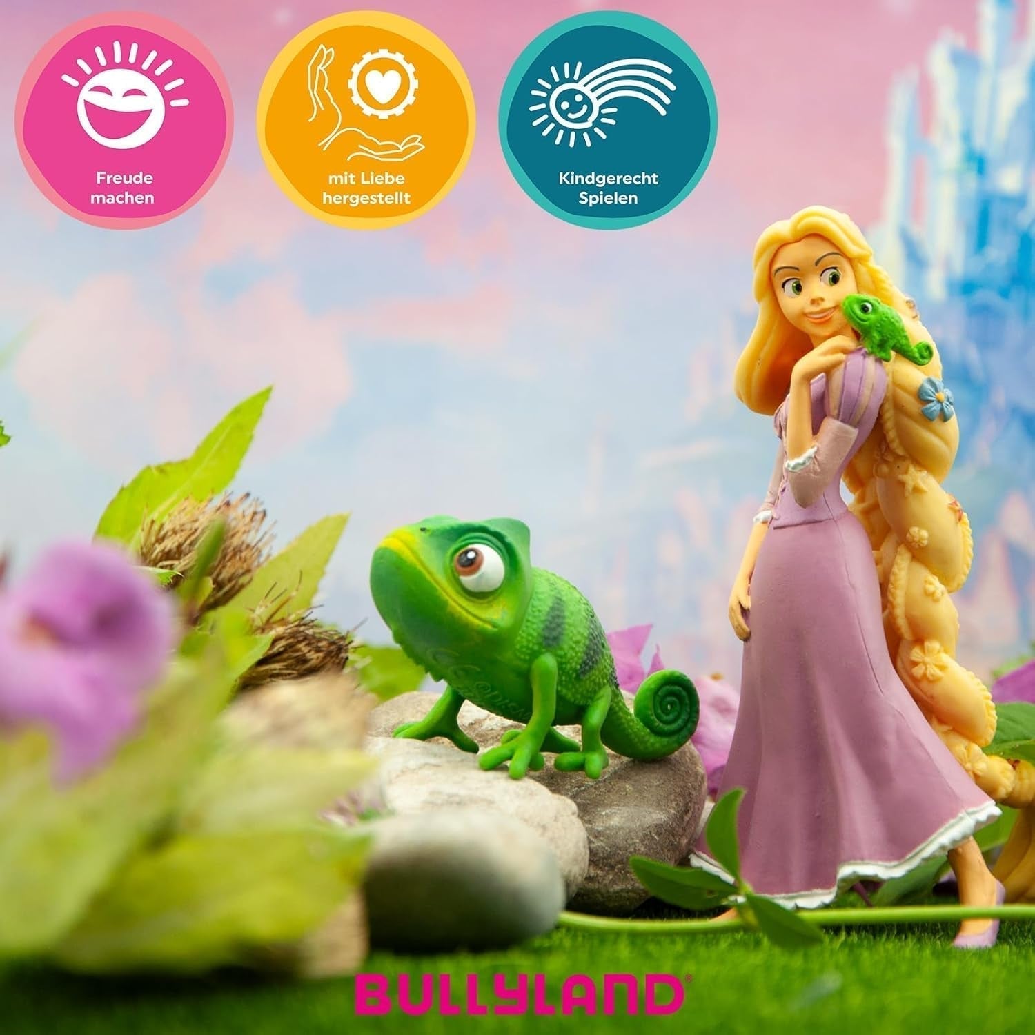 Bullyland 12424 - Rapunzel-Blumenfigur von Walt Disney Rapunzelˆ' Neu bemalt, ca. 10,6 cm, detailgetreu, ideal als kleines Geschenk für Kinder ab 3 Jahren, Actionfiguren Naty Shop Körner