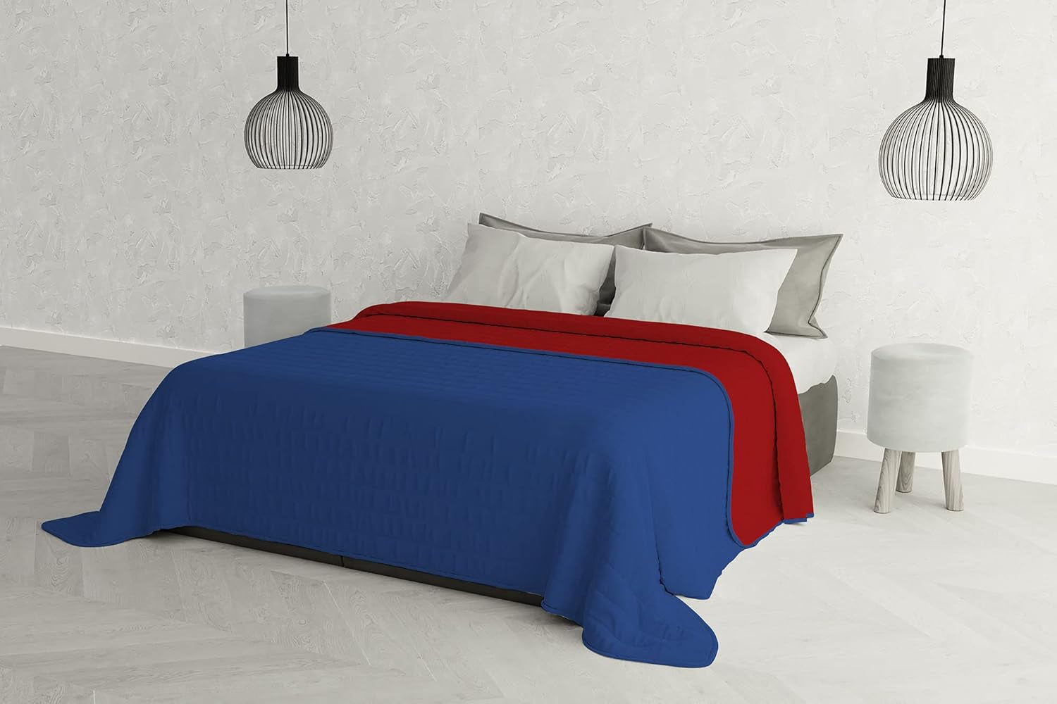 Italienische Bettwäsche Estivo Einzelbett, Leinen, Aqua, 170 x 270 cm Bettdecken und Steppdecken Naty Shop Rosso/Blu Cc1:C43 260 x 270 cm