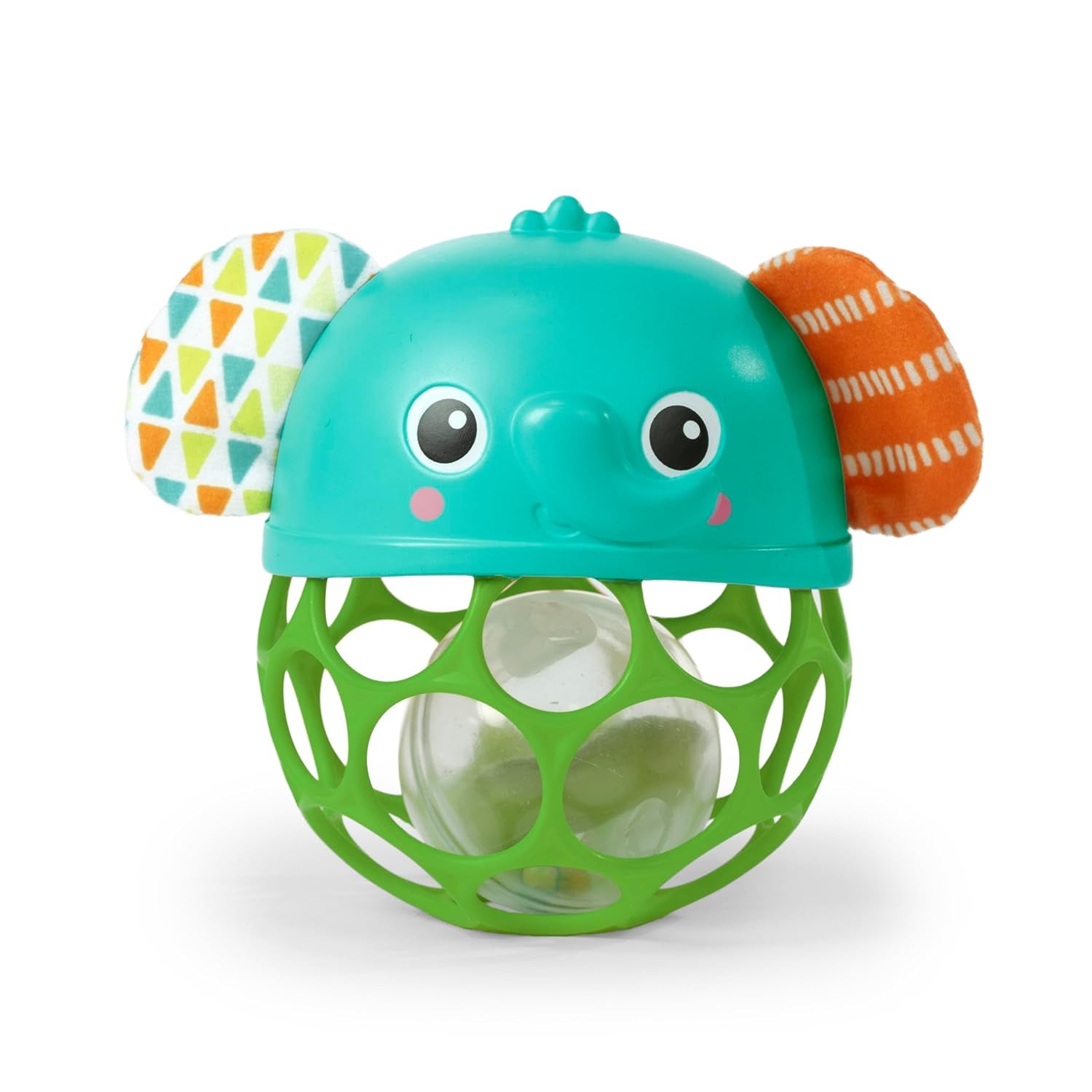 Bright Starts Giggle & Glow Bell, im Dunkeln leuchtendes Elefantenspielzeug Oball, leicht zu fangen, Neugeborene+ Unisex-Babyspielzeug, Naty Shop Standardtitel