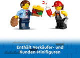 LEGO City Burger Truck Bauset mit Spielzeugauto für 5-Jährige, Imbisswagen-Minifigur und Zubehör, lustiges Geschenk für Jungen und Mädchen 60404 Bausets Besuchen Sie den LEGO-Store