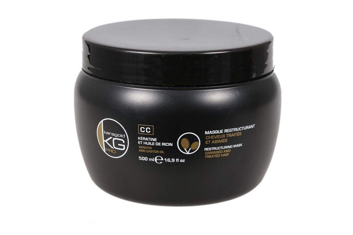 Keragold Pro CC Maske mit Keratin/Rizinusöl, schwarz, 500 ml (1 Stk) Haarmaske Naty Shop 1
