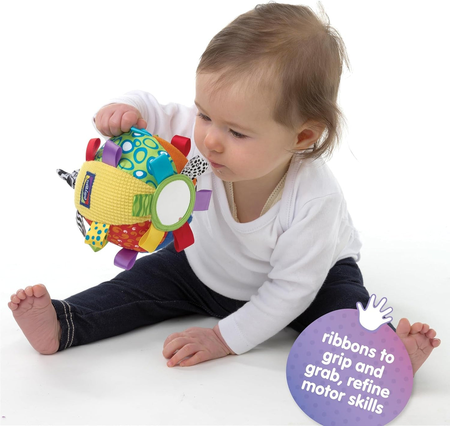 Playgro Loopy Loops Kuschelball – Kuschelball für Babys – Babyspielzeug – Babyspielzeug – Spielzeug – Spielzeug – Buntes Babyspielzeug Naty Shop