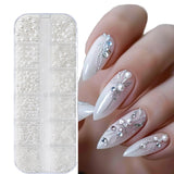 100 Stück 3D Blume Nagel Charms Nägel Zubehör Nageldesign Glitzersteine ​​​​Nailart Strasssteine ​​​​Flower Nail Charms Luminous Flower Nail Art Charms Bunte Blumen Deko Nagel Steinchen Flowers Nail