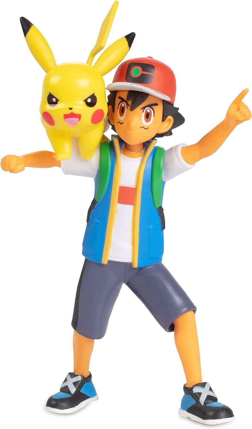 Bereit für den Pokémon-Kampf! 6-teiliges Figurenset – 11,4 cm Ash & Launching Pikachu, 5,1 cm Charmander, Rowlet, Piplup, Zorua – Offiziell lizenziert – Ostergeschenk für Kinder, Jungen, Mädchen. Actionfiguren Naty Shop