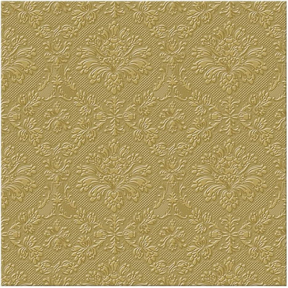 PAW – 3-lagige Servietten (33 x 33 cm) I 20 Stück I Perfekt für Geburtstage, Partys, Hochzeiten, Kommunionen und Feiertage I Farbige Papierservietten – besondere Anlässe, Ornamente I Inspiration Classic (Gold)