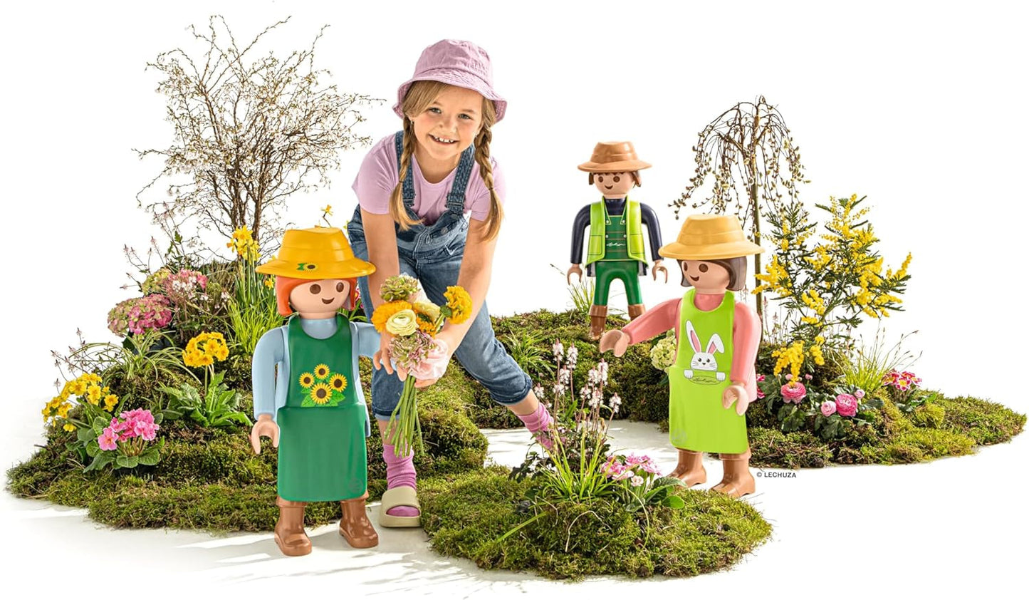 LECHUZA Gardener 2021 - Sonnenblume (62,5 cm), Grün/Hellblau