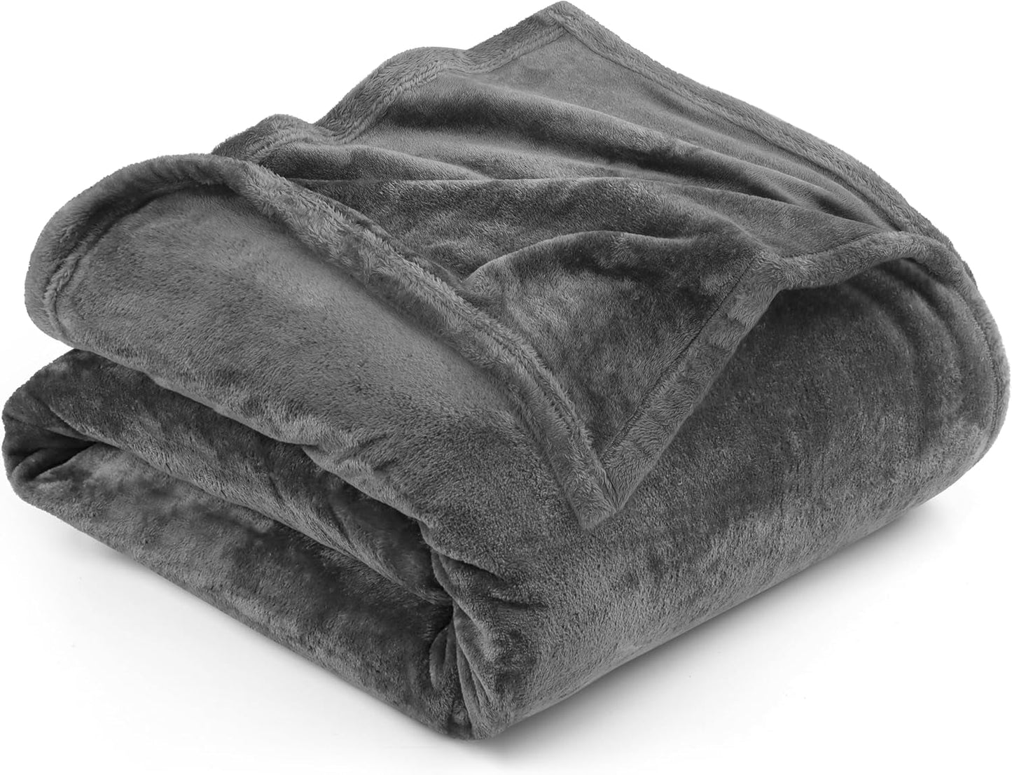 Utopia Bedding Kuschelige Fleecedecke [228 x 228 cm, Grau] Weiche, leichte, warme und flauschige Decke, bequeme und atmungsaktive Decke für Bett, Sofa, Couch, Betten und Decken. Besuchen Sie den Utopia Bedding-Store, Grau, 228 x 228 cm