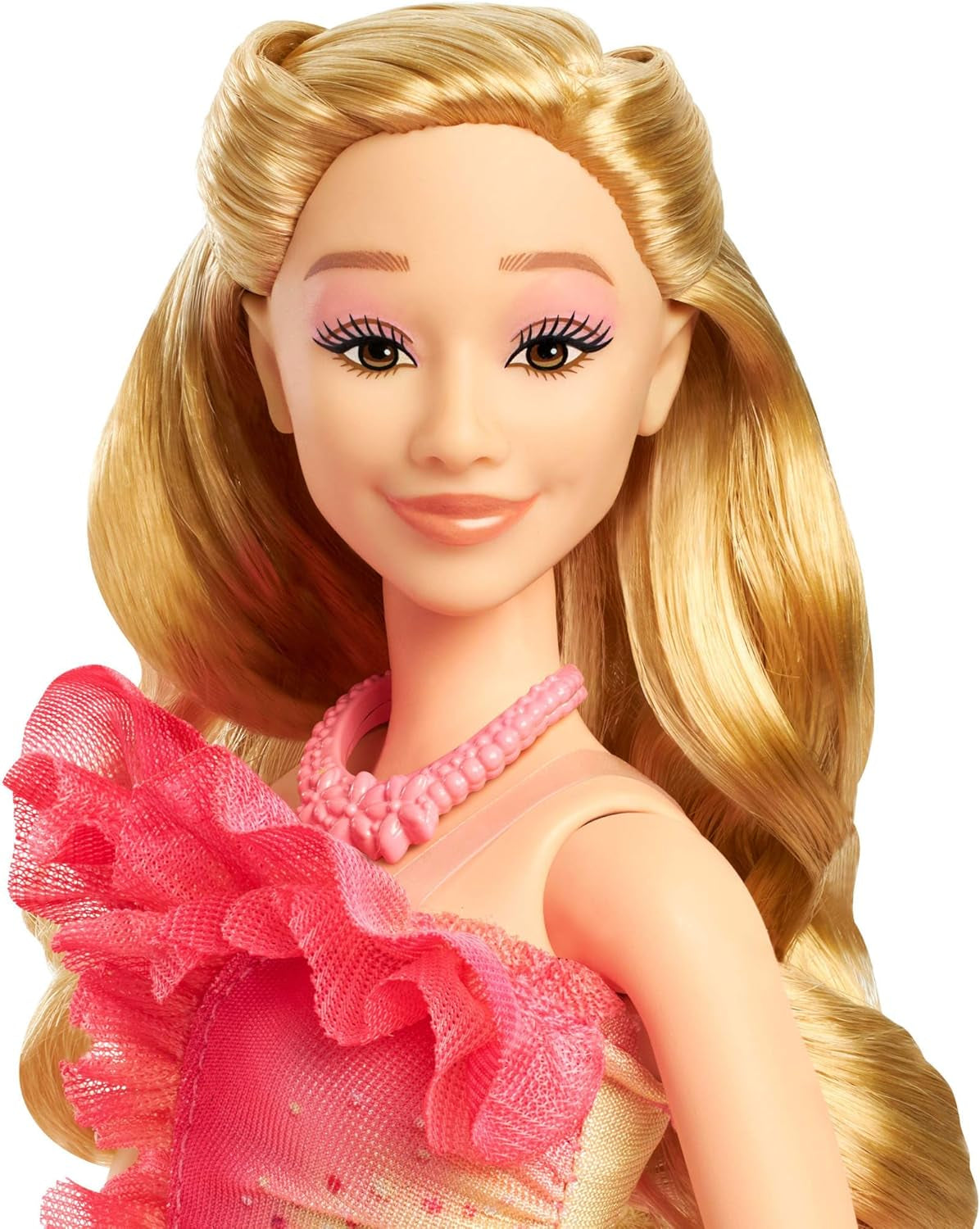 Mattel Wicked Glinda Modepuppe und Zubehör mit blonden Haaren, verschiedenen möglichen Posen und abnehmbarem Ballkleid-Look, HXT63