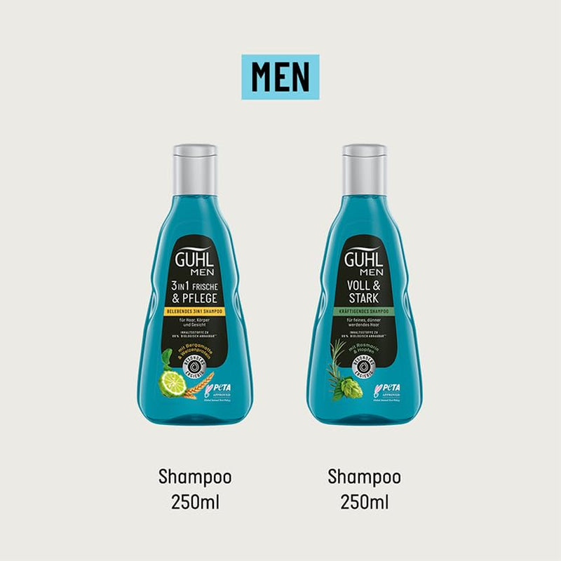 Guhl Men Full & Strong Shampoo – Haartyp: Dünnes, feines, normales Guhl Shower & Bath