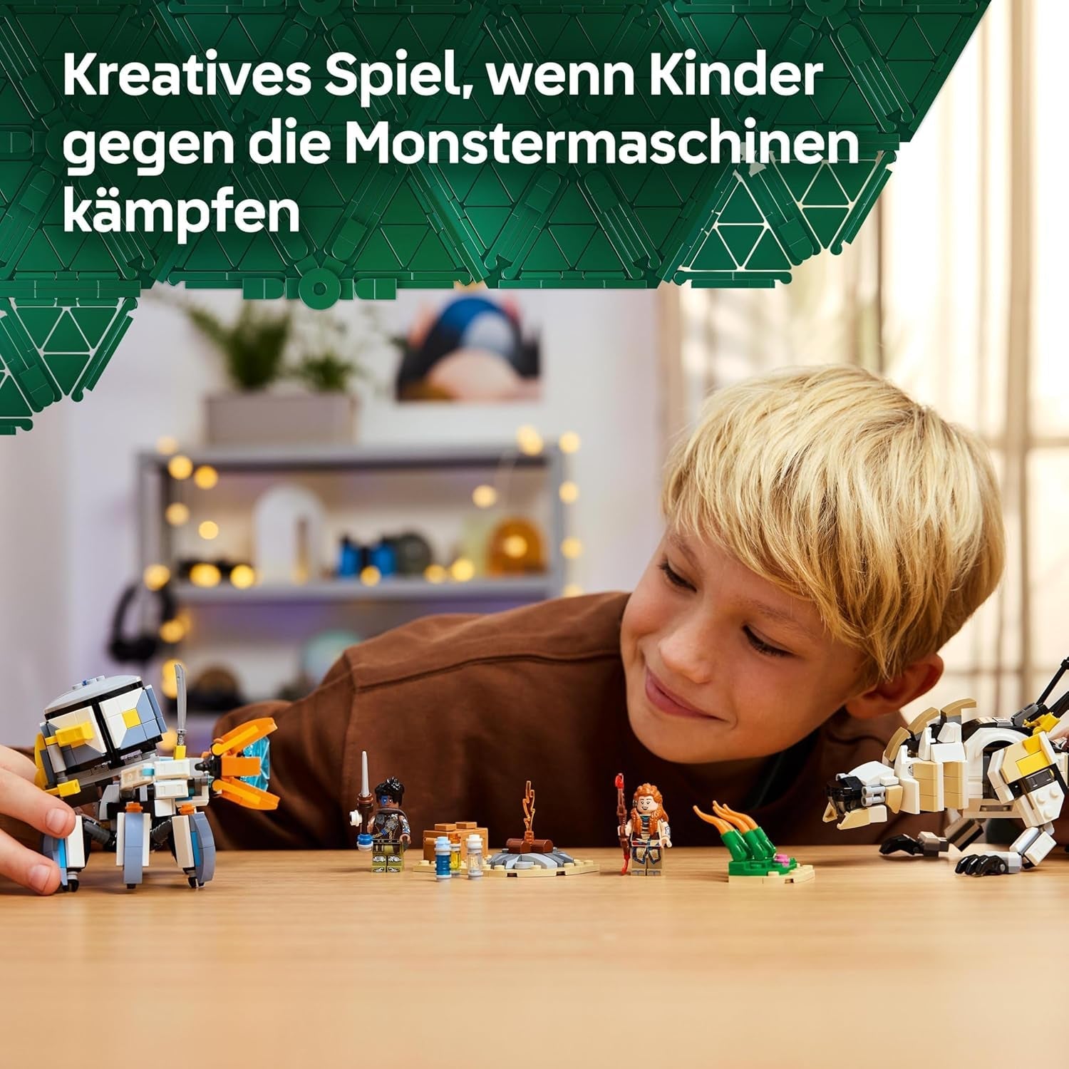 LEGO Horizon Adventures Aloy und Varl Vs. Gepanzerter Walker und Sawtooth, Monsterauto-Spielzeug und Minifiguren, Sammelset für Videospielfans, Jungen und Mädchen ab 9 Jahren 77037 Bausätze Besuchen Sie den LEGO-Store