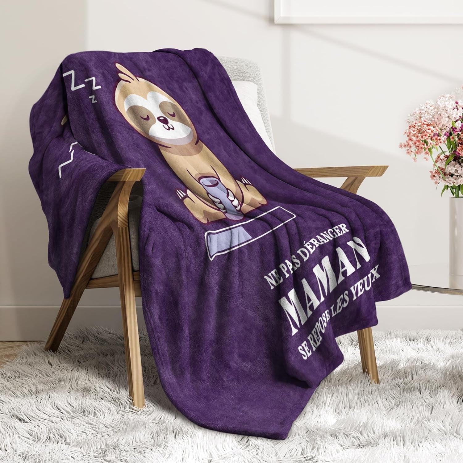 Niyewsor Geburtstagsgeschenk, für Mama, Fleecedecke, Geschenk für Mama, Muttertags- und Weihnachtsgeschenkidee für Mama. Niyewsor Betten und Decken