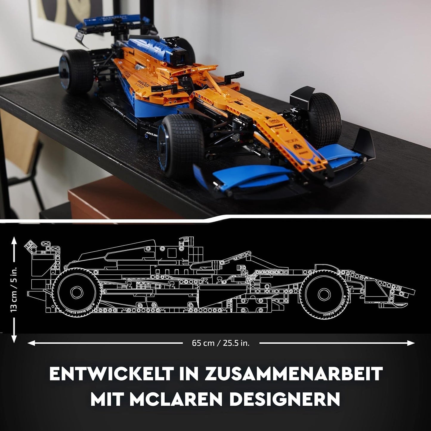 Lego Technic Mclaren Formel-1-Rennwagen – F1-Modell für Erwachsene mit V6-Motor und Lenkung – Geschenk für Motorsportfans und Sammler – 42141 Bausätze Besuchen Sie den LEGO-Store