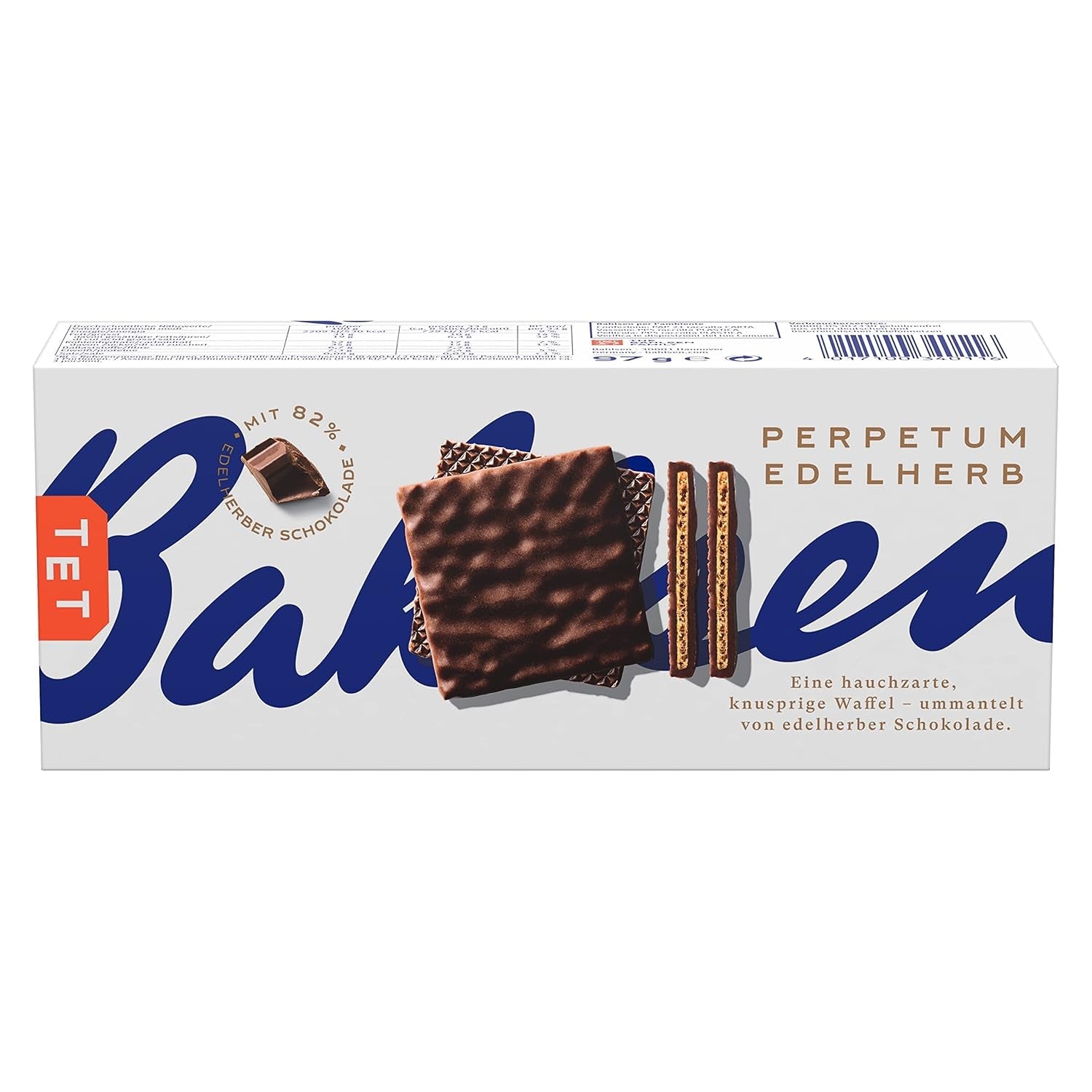 Bahlsen Perpetuum Edelherb – Edelherb Schokoladenwaffel (1 x 97 g) (4er-Pack)