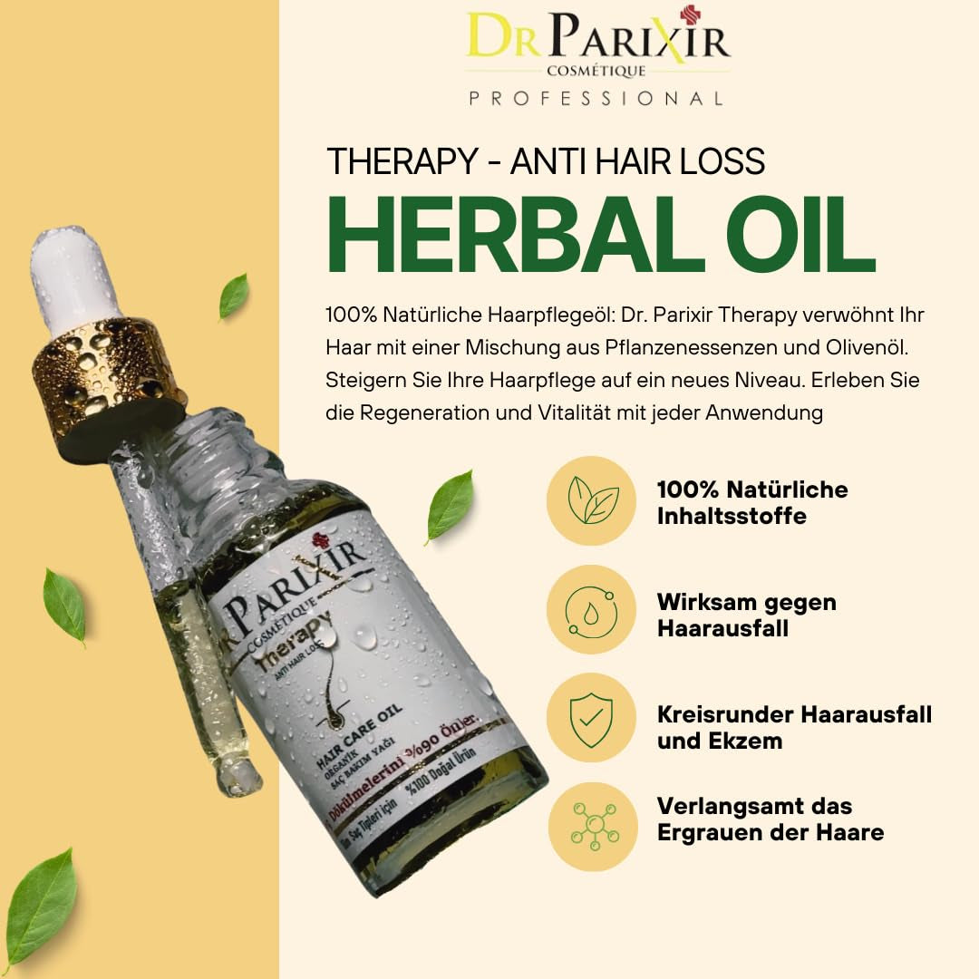 Dr Parixir Anti-Haarausfall-Serum – Effektive Lösung mit Olivenöl und Rosmarin, 30 ml | Reduziert Haarausfall und stärkt die Haarwurzeln Naty Shop Hair Care