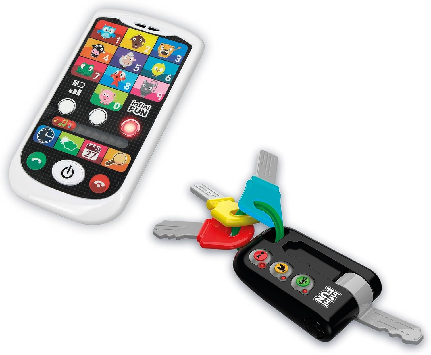 My Duo High-Tech Phone + Key – Ein sehr realistisches Telefon und Schlüssel. - Spielzeug für mehrere Lernprojekte ab 12 Monaten Bebe Naty Shop Toys