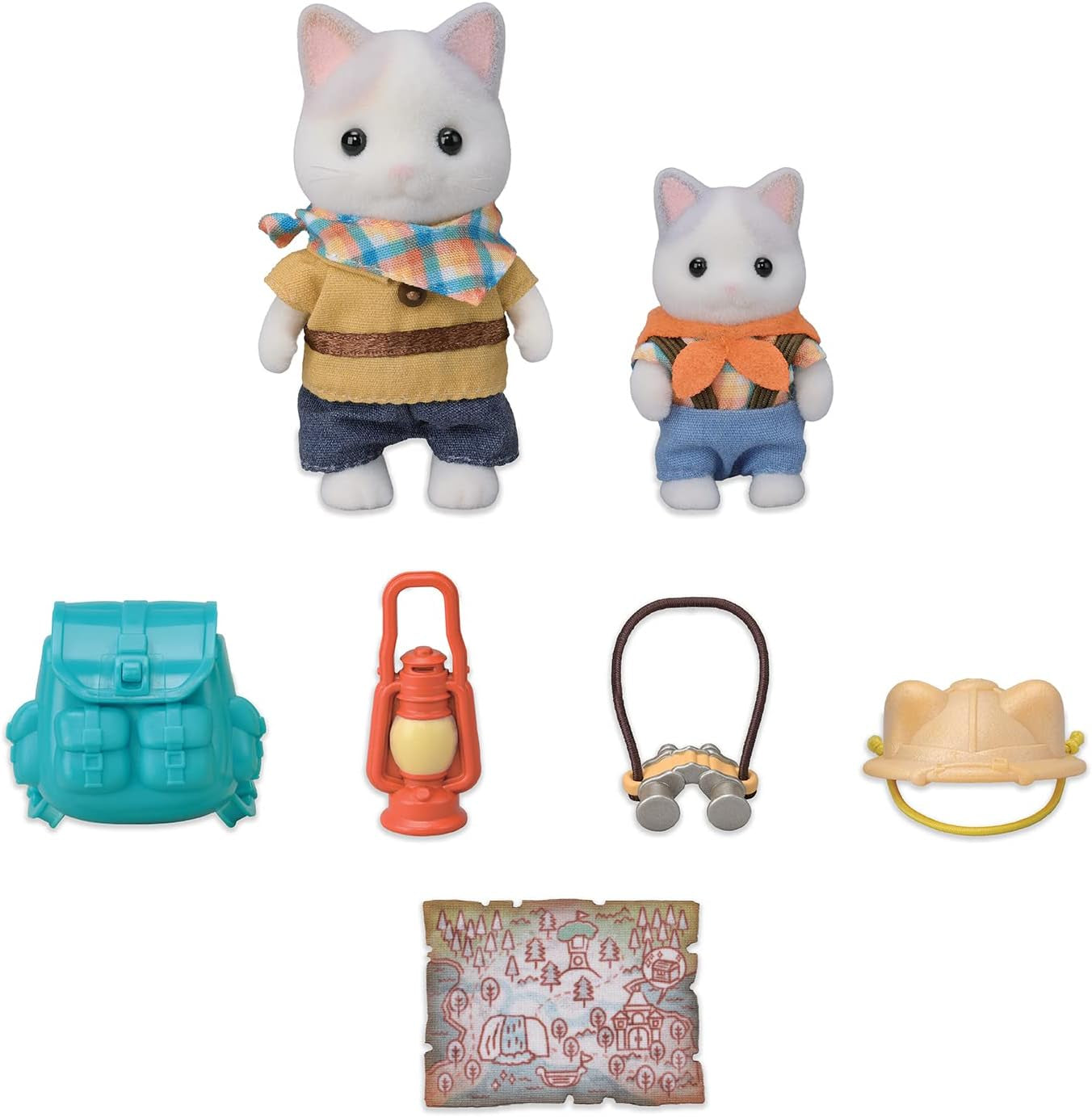 Sylvanian Families – 5763 Abenteuer-Entdecker-Set mit zwei Figuren, Milchkatze, Vater, Junge, Tierfigur, detailliertes Spielzeug für 3-jährige Naty-Shop-Puppen