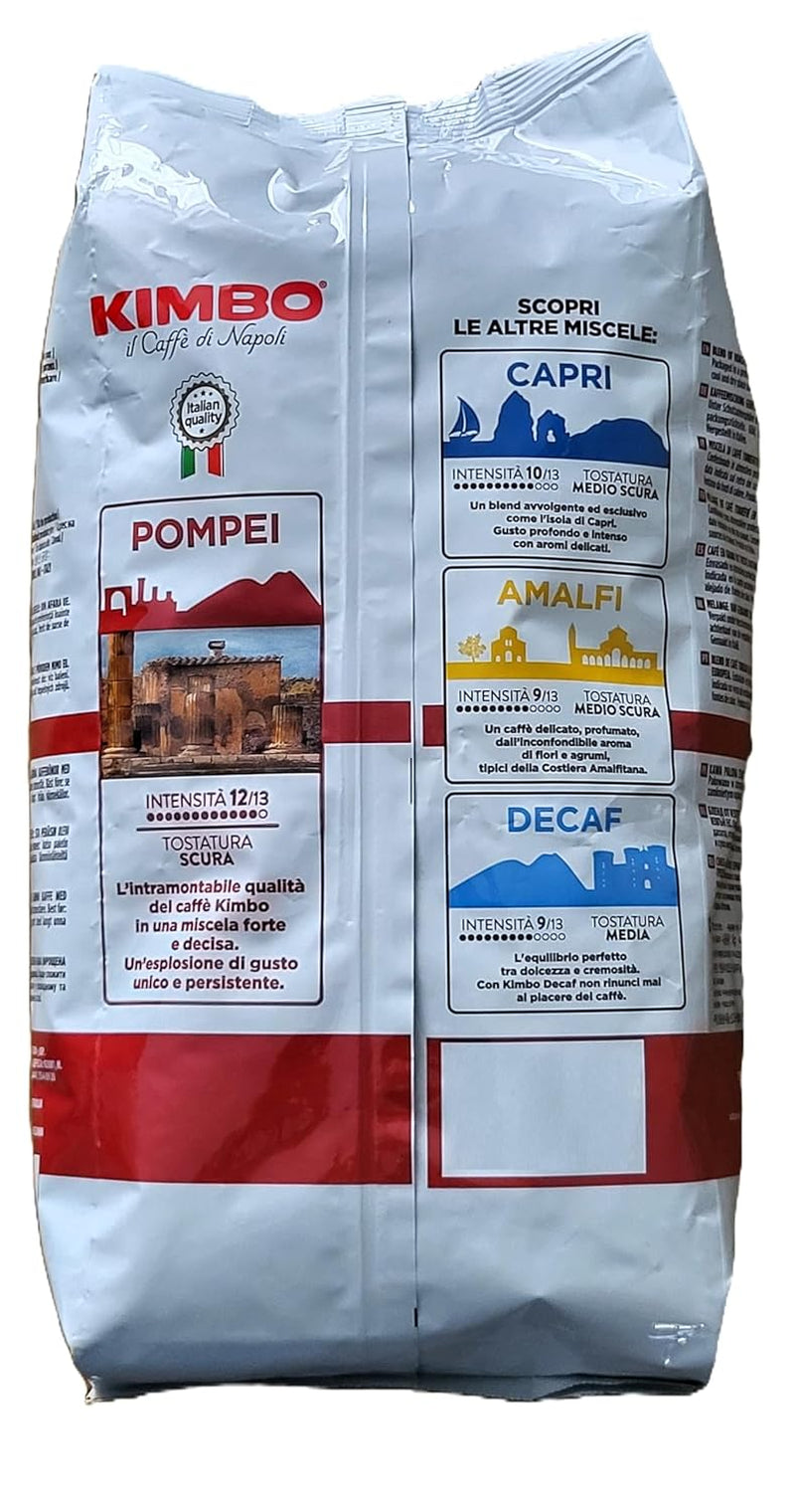 Ganze Pompei-Kaffeebohnen, intensive Röstung, 1-kg-Beutel