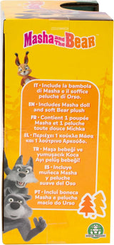 Mascha und Michka, 12 cm große Mascha-Puppe und 20 cm große Bärka-Plüschspielzeug für Kinder ab 3 Jahren MHA21