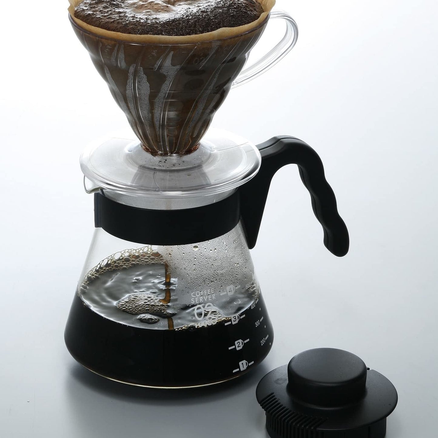 4977642019126 Karaffe zum Servieren von Kaffee V60 700 ml VCS-02B, Glas, farblos, 17,3 x 14,1 x 13 cm