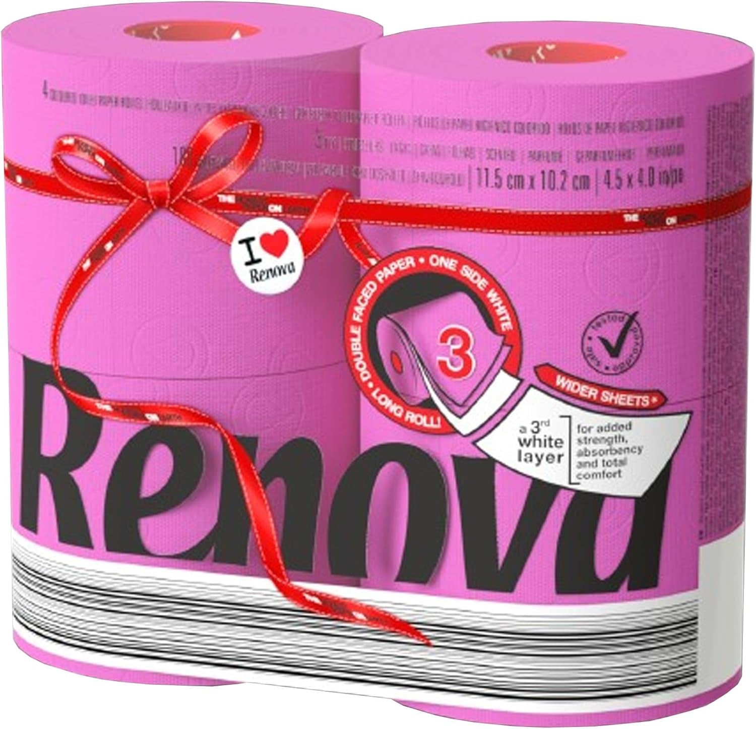 Renova Toilettenpapier, grün, 4 Rollen