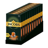 Jacobs Kaffeekapseln Espresso Classico, Intensität 7/12, 10 x 10 Getränke, Nespresso* kompatibel Kaffee Kapseln, 100 Kapseln
