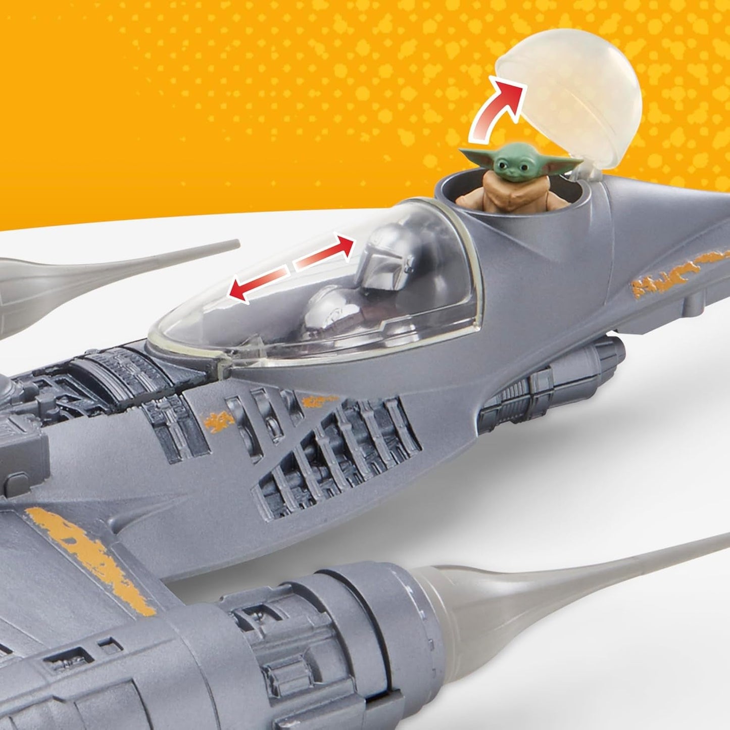 Star Wars Epic Hero Series N-1 Starfighter of the Mandalorian, große Actionfiguren und spannendes Zubehör für spannende Manöver, spannende Geschenk-Actionfiguren Naty Shop