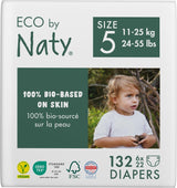 Eco Diapers Eco by Naty Baby Eco Diapers – hochwertige Bio-Windeln, umweltfreundlich, aus pflanzlichen Materialien, ideal für empfindliche Babyhaut (Größe 5 – 80 Stück)