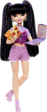 Barbie Dream Besties-Puppe und Zubehör, bewegliche Teresa-Modepuppe mit braunem Haar und Haarspangen, 10-teiliges Videospiel-Thema, HYC23 Naty Shop Dolls Video und Essen