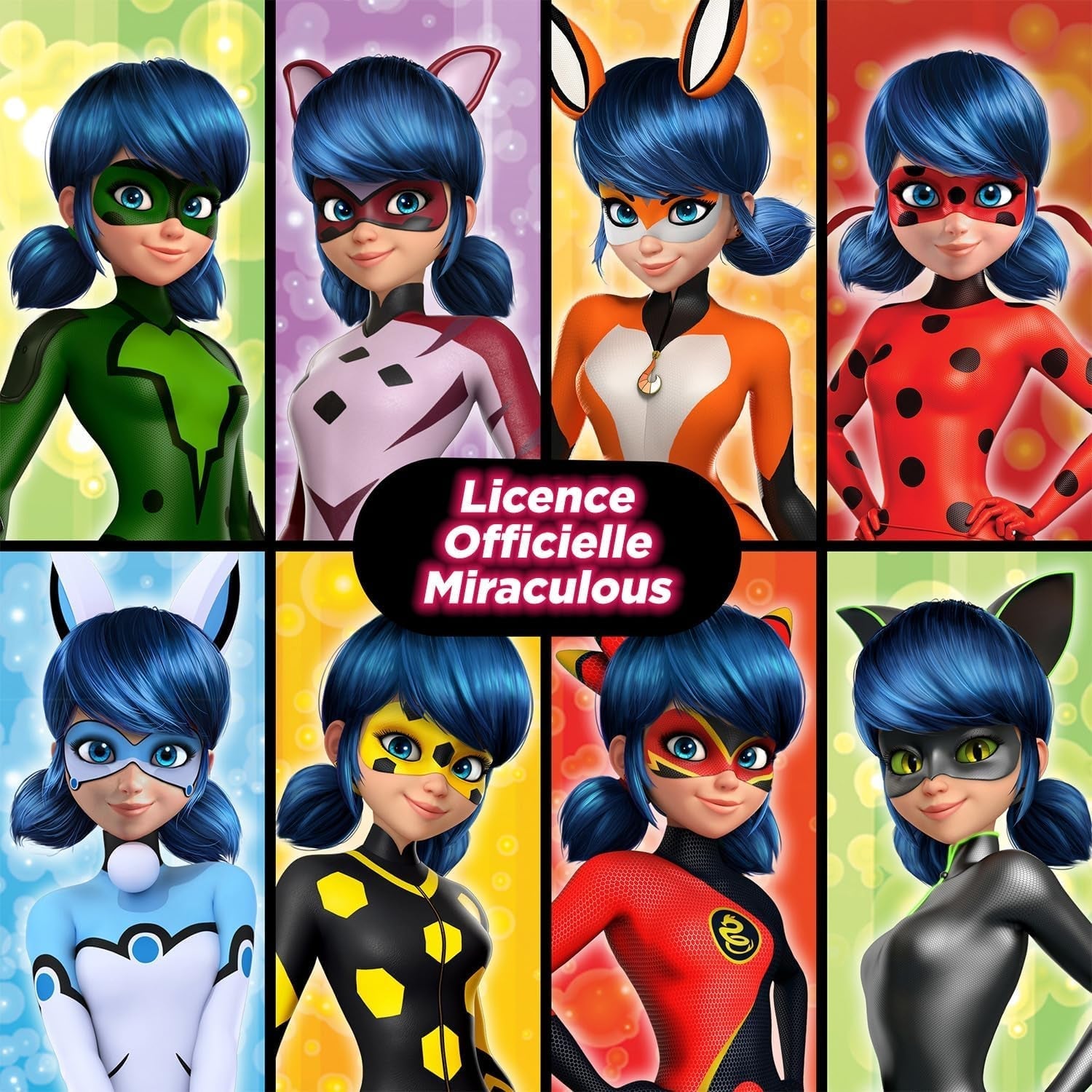 Bandai – Miraculous Ladybug – Puppe Marinette Farbwechsel-Überraschung – Miraculous-Gliederpuppe, 26 cm + 3 Überraschungen – zufälliges Modell – P50390 Puppen Naty Shop