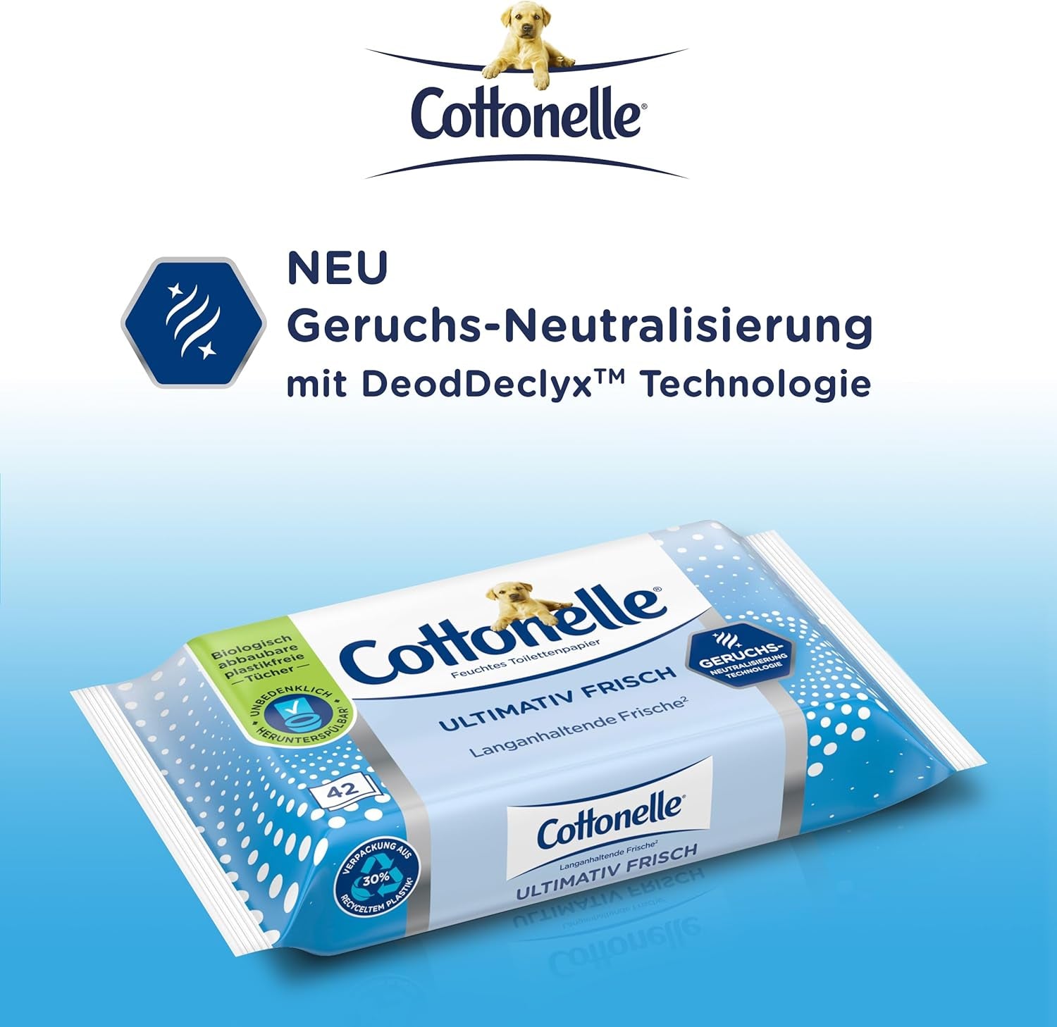Feuchttücher, Ultimate Fresh, 12 x 42 Tücher, Deodycylx-Technologie, hautfreundlich, alkohol- und farbstofffrei, empfindlich, biologisch abbaubar