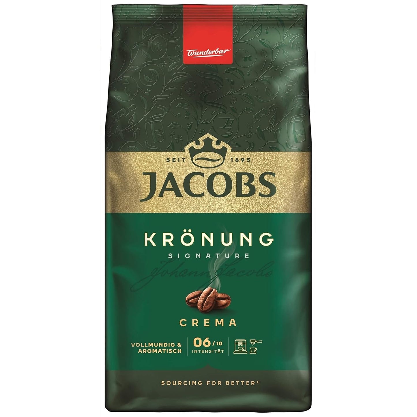 Jacobs Krönung Cream, Ganze Bohnenkaffee, 4er Pack (4 x 1000g)