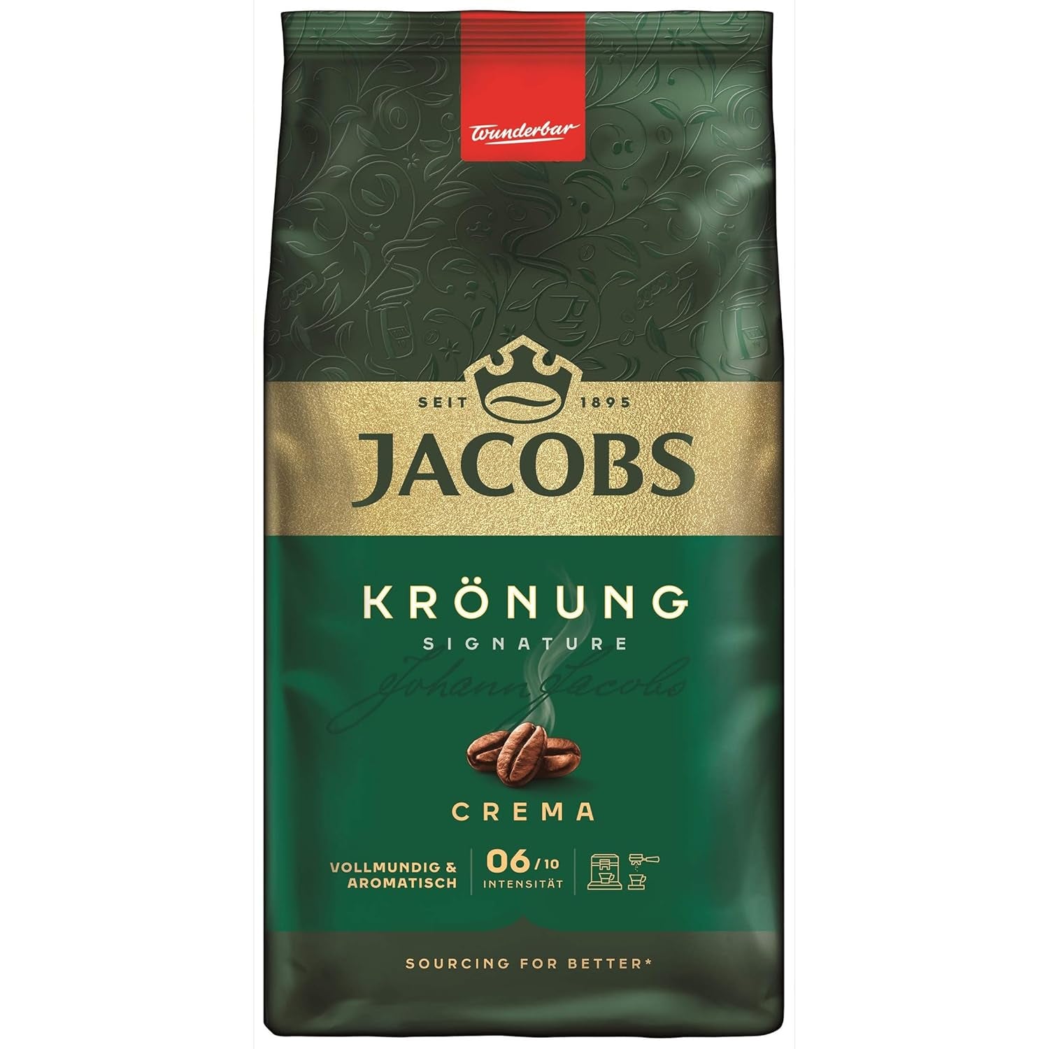 Jacobs Krönung Cream, Ganze Bohnenkaffee, 4er Pack (4 x 1000g)