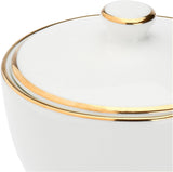 - Zuckerdose aus Porzellan, Durchmesser 10cm, Höhe 7,3cm, Kollektion Majestà