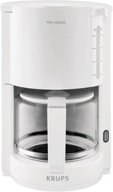 Krups F30908 ProAroma Espressomaschine mit Filter und Glaskaraffe, Fassungsvermögen 1,25 l, 10-15 Tassen, 1050 W, schwarz