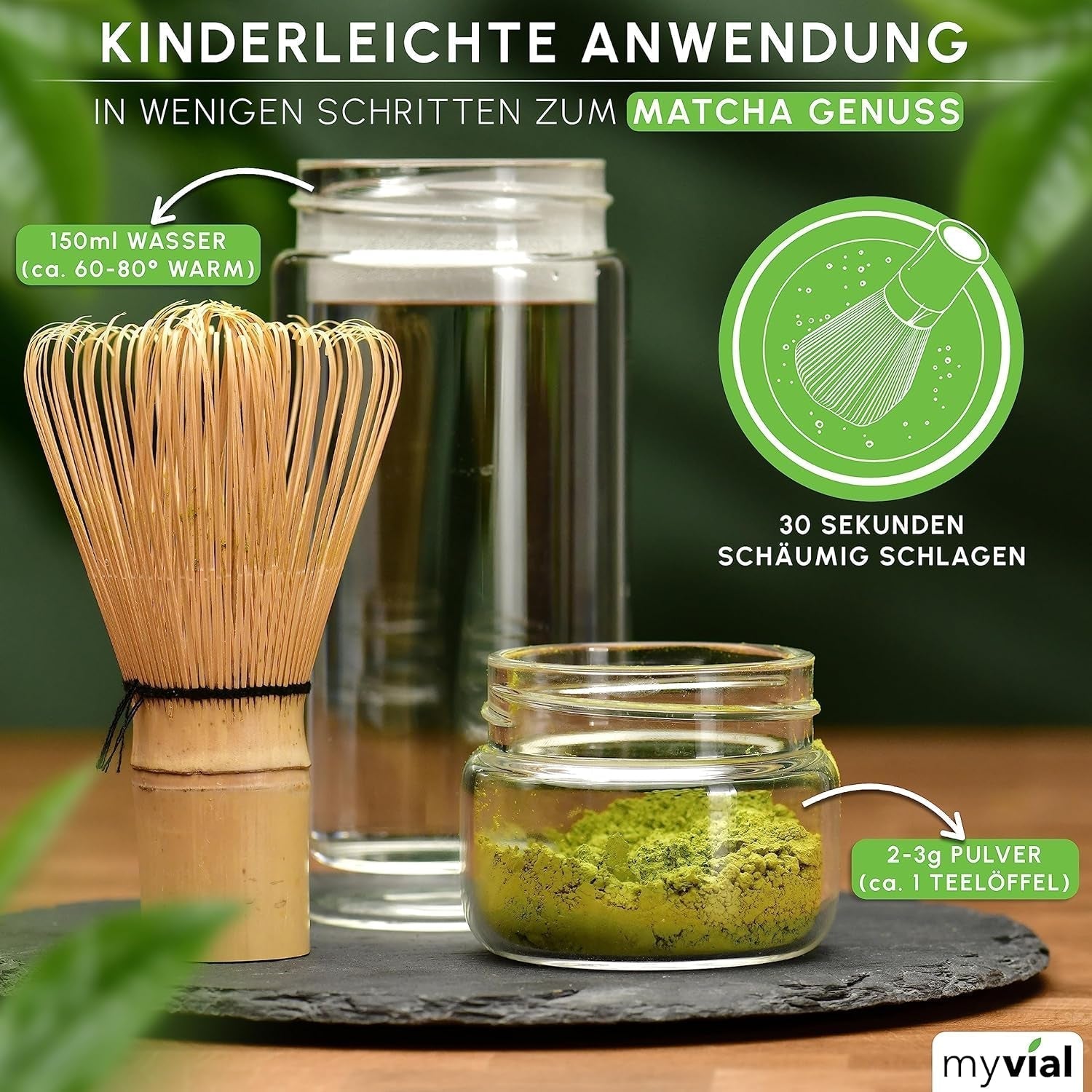 Bio-Matcha-Tee Premium-Pulver, 100 g, hochwertigster Grüntee aus Japan Kagoshima – perfekt für Smoothie, Matcha Latte, japanischer Grüntee, vegan, ohne Zusatzstoffe, plastikfreie Verpackung