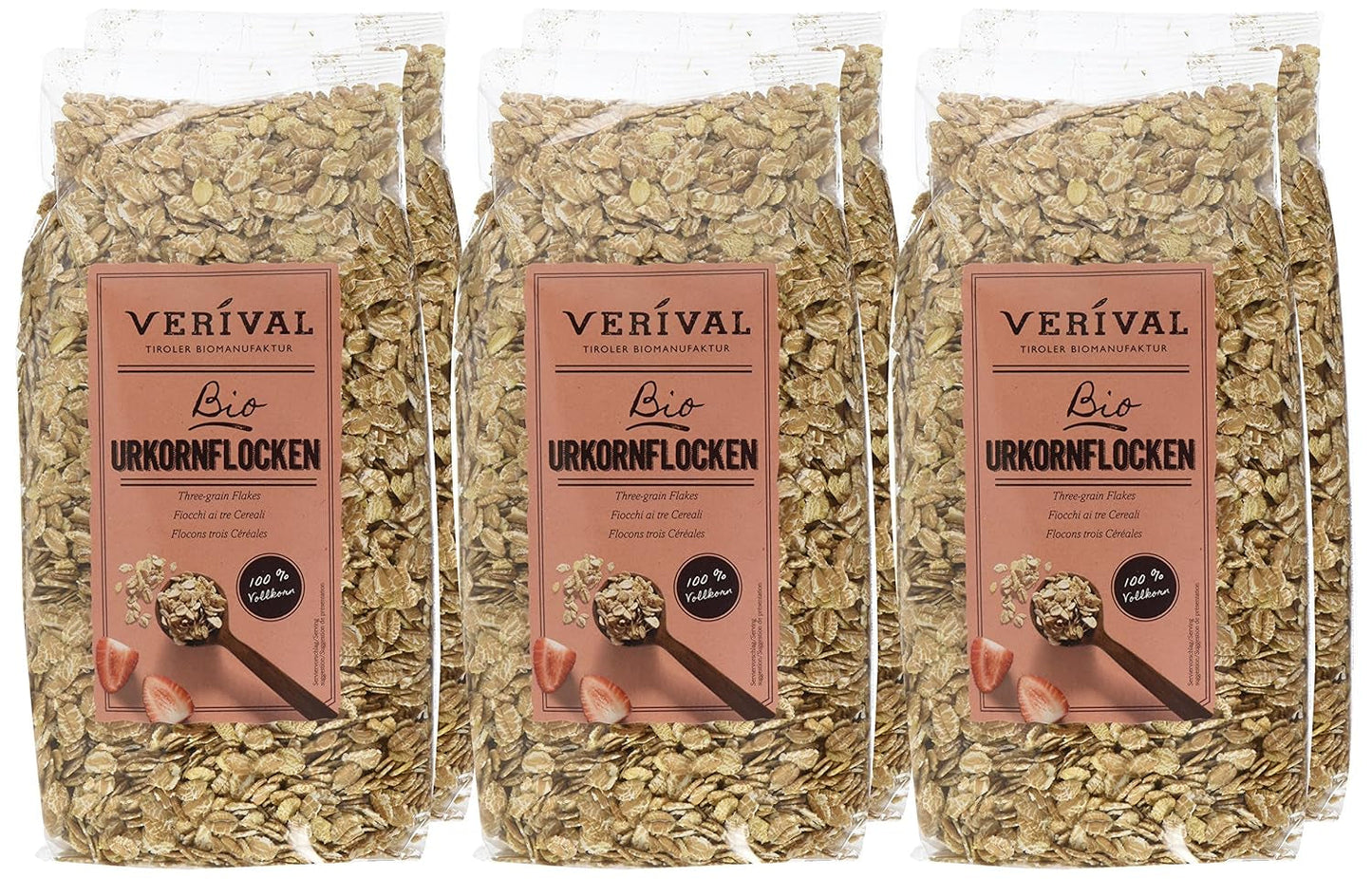 Verival Urkornflocken - Bio, 6er Pack (6 x 500 g) Getreide Naty Shop