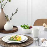 Villeroy & Boch - Artesano 6-teiliges Geschirrset für 2 Personen, weiß, spülmaschinenfest, mikrowellengeeignet, Besteckset, Tellerset, Speiseteller, Frühstücksteller, Speiseteller, Premium-Porzellan