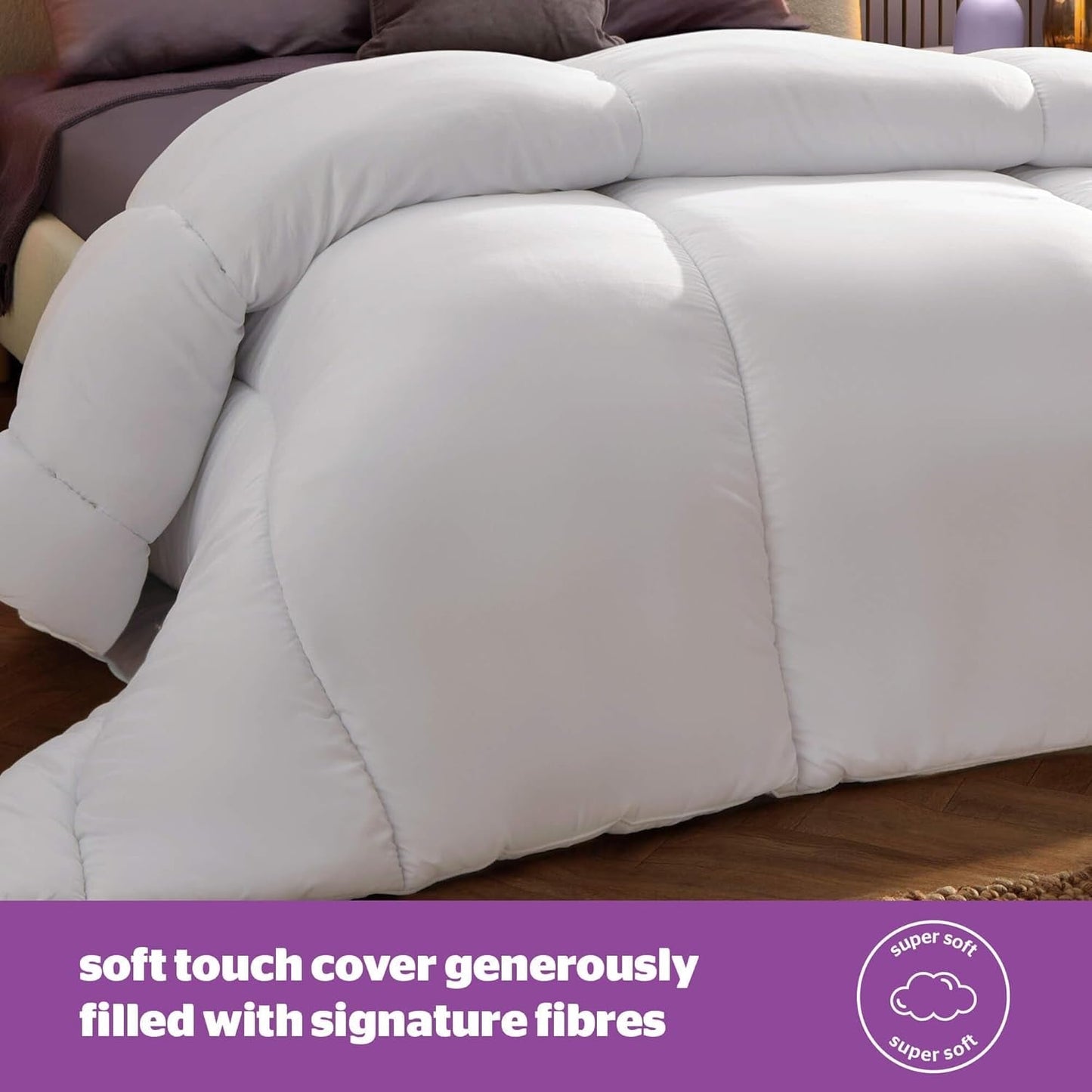 Silentnight Deep Sleep Steppdecke, weiß, Mikrofaser, weiß, Einzelbett Steppdecken und Steppdecken Naty Shop