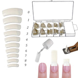 Sun Garden Nails einphasiges transparentes Gel 30 ml + Box mit 100 Spitzen + Kleber für Spitzen 7 ml