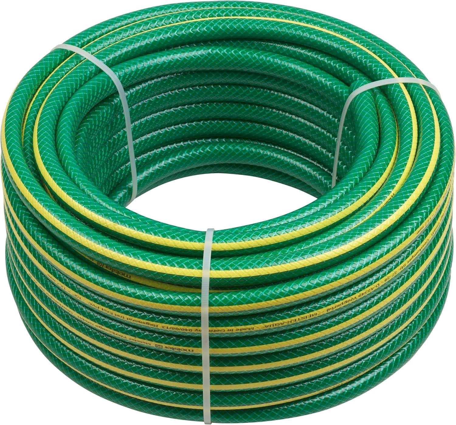 Meister Cross Woven Gartenschlauch 19,05 mm (3/4 Zoll) – Länge 20 m – Zur Bewässerung kleiner Flächen – Druck- und abriebfest – UV-beständig, Frisch-PVC-Gartenschlauch, Wasserschlauch, 9920310