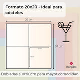 , Papier-Cocktailserviette, 1/4-Falz, Spitze, 150 Servietten, Weiß