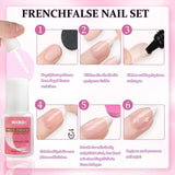 120 Stück nackte rosa künstliche Nägel mit Nagelkleber – 12 Größen kurze, ovale, quadratische Nägel zum Aufdrücken – schöne Nägel, zum Aufkleben auf künstliche Nägel – geeignet für DIY-Nageldesign für Frauen (Squaval Pink Gradient)