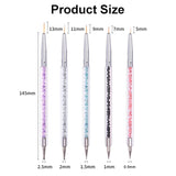 5 Stück Nagel Pinsel Set, Nageldesign Pinsel, Nail Art Dotting Tools, Dual-Ended Professional Acryl Nail Art Pen für DIY Nail Art Design
