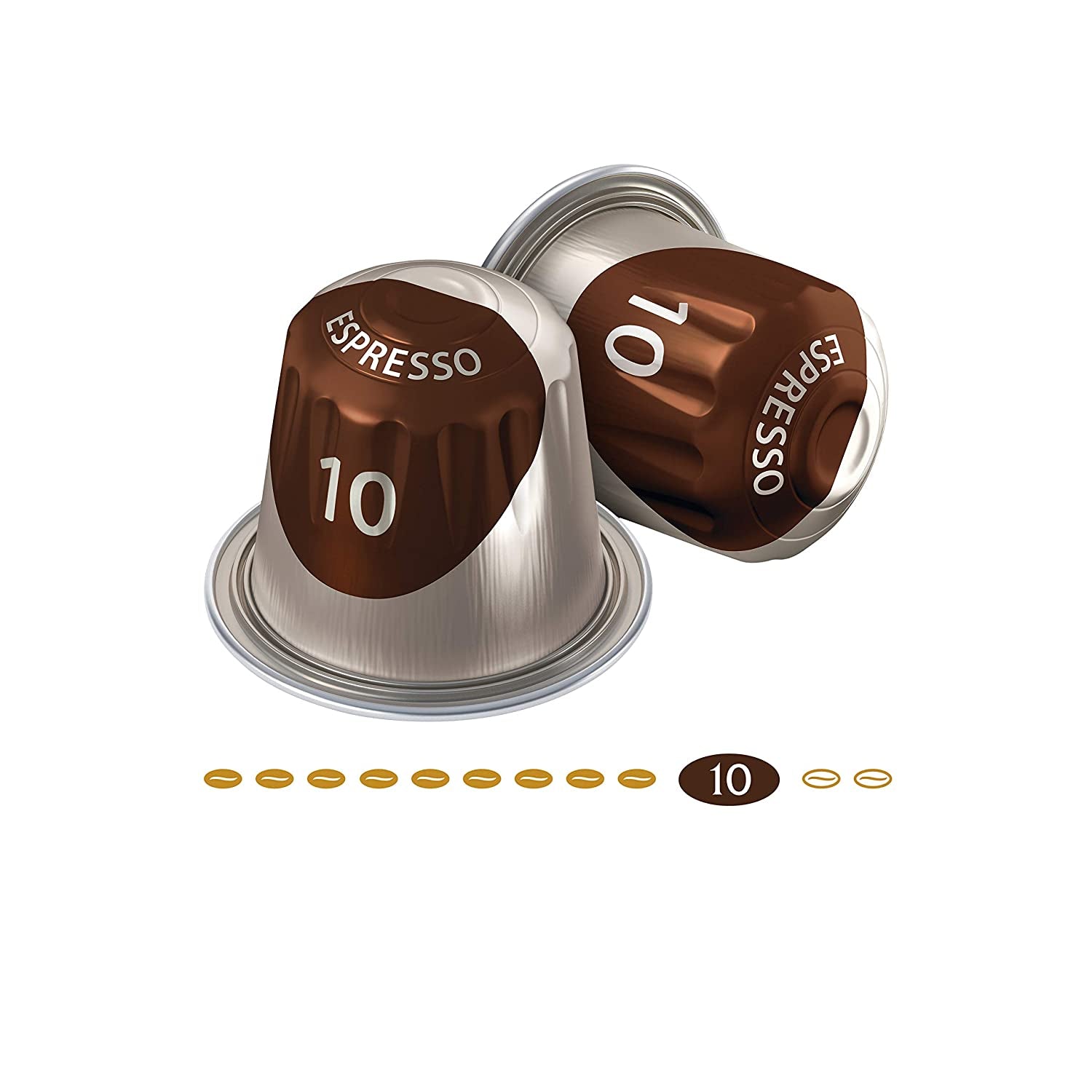 Jacobs Kaffeekapseln Espresso Intenso, Intensität 10/12, 10 x 10 Getränke, Nespresso* kompatible Kaffeekapseln, 100 Kapseln