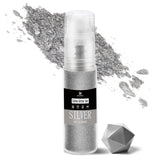 DecoRom, essbarer Glitzer, Pulver, 10 Gramm Glitter Naty Shop Silver
