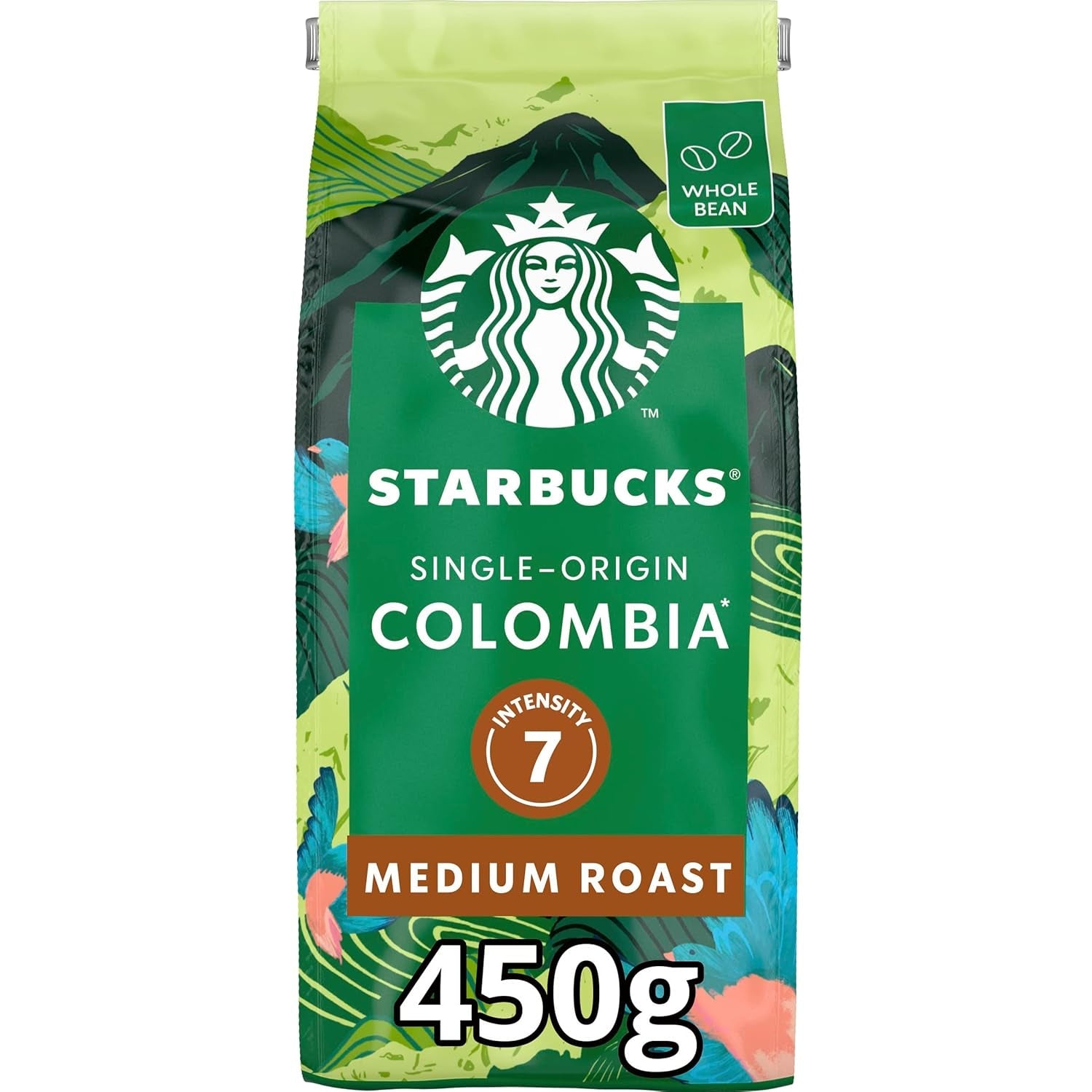 STARBUCKS Single Origin Colombia Kaffee, mittlere Röstung, ganze Bohne, 450 g (4er-Pack)